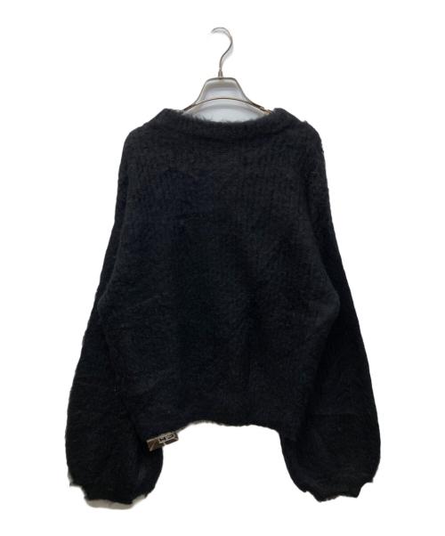 LAYAS（レイヤーズ）LAYAS (レイヤーズ) アルパカブレンドニット ブラック サイズ:FREE 未使用品の古着・服飾アイテム