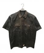 LES SIXレ シス）の古着「BOMB デトロイト加工シャツ」｜ブラウン