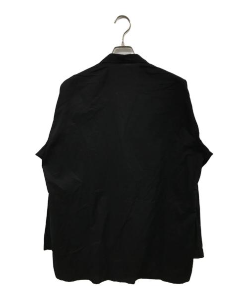 Yohji Yamamoto pour homme（ヨウジヤマモト プールオム）Yohji Yamamoto pour homme (ヨウジヤマモト プールオム) テーラードジャケットパターンフラップポケットシャツ ブラック サイズ:1の古着・服飾アイテム