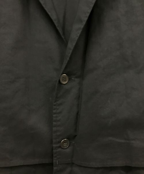 Yohji Yamamoto pour homme（ヨウジヤマモト プールオム）Yohji Yamamoto pour homme (ヨウジヤマモト プールオム) テーラードジャケットパターンフラップポケットシャツ ブラック サイズ:1の古着・服飾アイテム