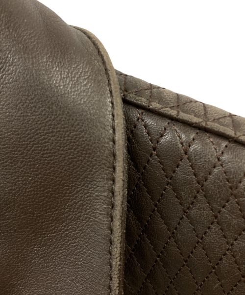 DOLCE & GABBANA（ドルチェ＆ガッバーナ）DOLCE & GABBANA (ドルチェ＆ガッバーナ) キルティングレザージャケット ブラウン サイズ:46の古着・服飾アイテム