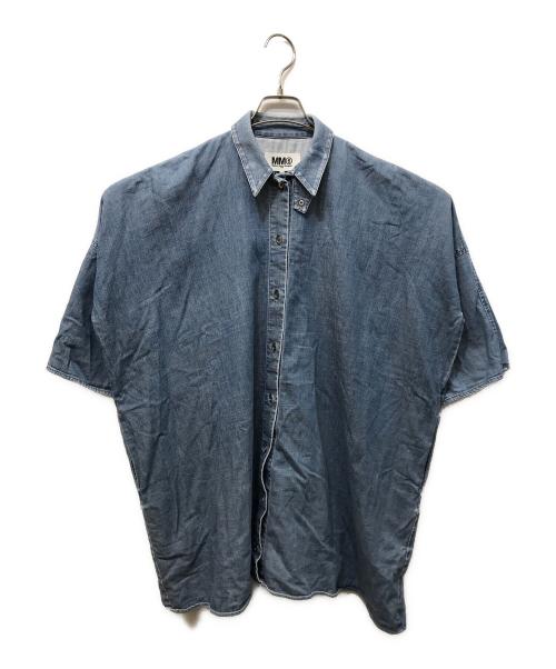 MM6 Maison Margiela（エムエムシックスメゾンマルジェラ）MM6 Maison Margiela (エムエムシックスメゾンマルジェラ) S/S デニムシャツワンピース ブルー サイズ:Sの古着・服飾アイテム