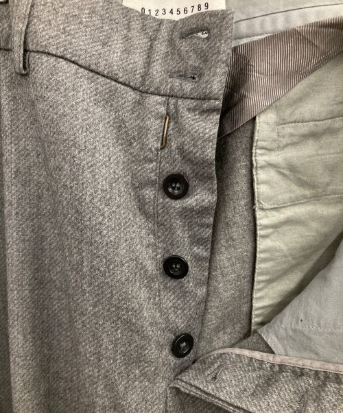 Maison Margiela（メゾンマルジェラ）Maison Margiela (メゾンマルジェラ) ウールスラックス グレー サイズ:48の古着・服飾アイテム