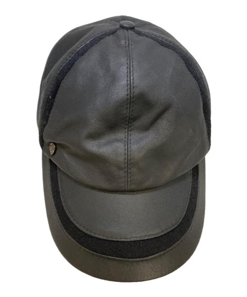 HELEN KAMINSKI（ヘレンカミンスキー）HELEN KAMINSKI (ヘレンカミンスキー) Ashley レザーキャップ ブラックの古着・服飾アイテム