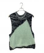 YOKEヨーク）の古着「INTARSIA CREWNECK VEST」｜スカイブルー×ブラック