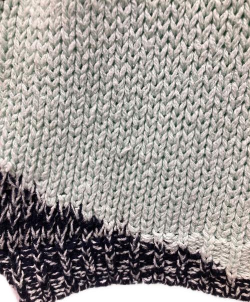 YOKE（ヨーク）YOKE (ヨーク) INTARSIA CREWNECK VEST スカイブルー×ブラック サイズ:２の古着・服飾アイテム