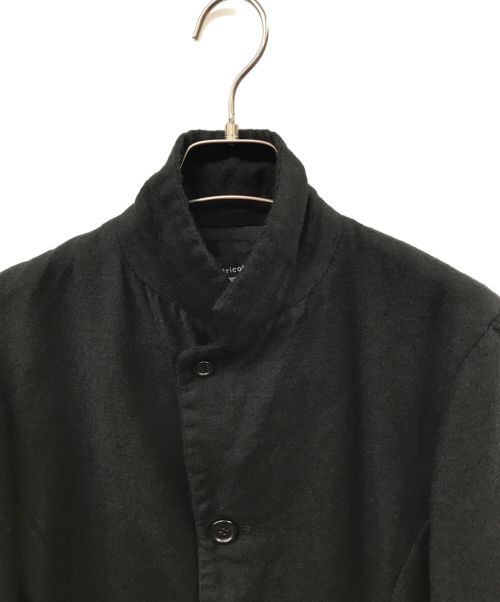 tricot COMME des GARCONS（トリココムデギャルソン）tricot COMME des GARCONS (トリココムデギャルソン) 製品染め 異素材 裾シルク ジャケット ブラック サイズ:Mの古着・服飾アイテム