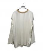 MM6 Maison Margielaエムエムシックスメゾンマルジェラ）の古着「オープンショルダーカットソー」｜ホワイト