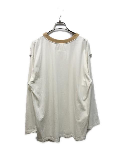 MM6 Maison Margiela（エムエムシックスメゾンマルジェラ）MM6 Maison Margiela (エムエムシックスメゾンマルジェラ) オープンショルダーカットソー ホワイト サイズ:Sの古着・服飾アイテム