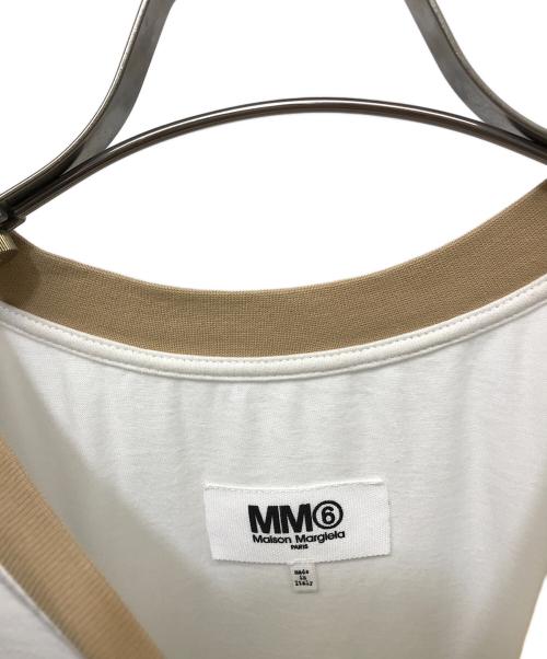 MM6 Maison Margiela（エムエムシックスメゾンマルジェラ）MM6 Maison Margiela (エムエムシックスメゾンマルジェラ) オープンショルダーカットソー ホワイト サイズ:Sの古着・服飾アイテム