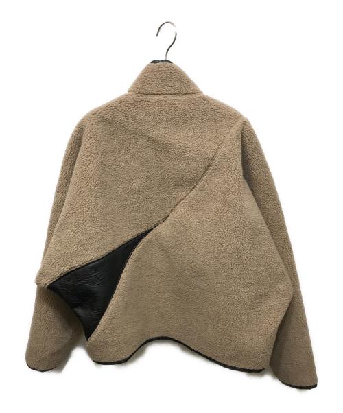 SYUMAN.（シュウマン）SYUMAN. (シュウマン) ボアジャケット ベージュ×ブラック サイズ:1の古着・服飾アイテム