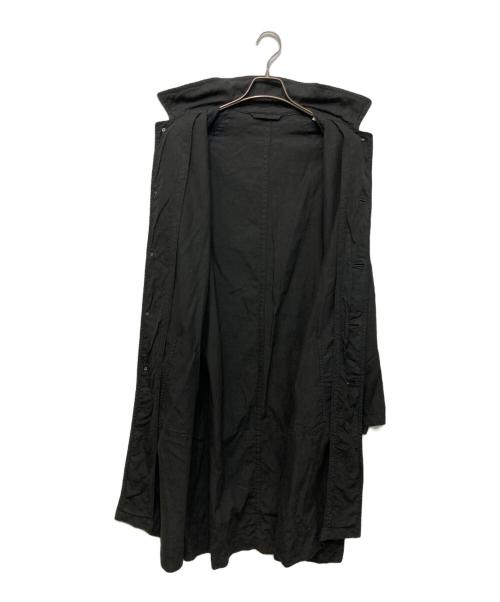 nestrobe confect（ネストローブ コンフェクト）nestrobe confect (ネストローブ コンフェクト) オーバーダイリネンステンカラーコート ブラック サイズ:FREEの古着・服飾アイテム