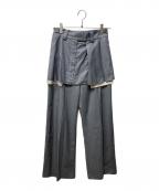 MAISON SPECIALメゾンスペシャル）の古着「Box Pleated Skirt Pants」｜グレー