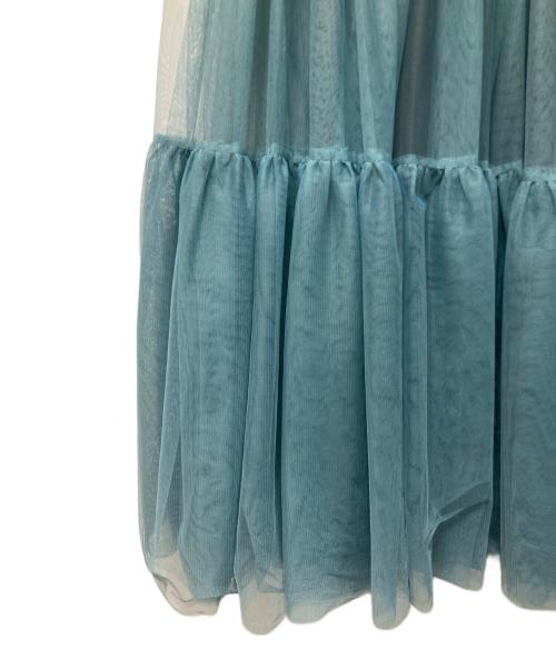 JILL STUART（ジルスチュアート）JILL STUART (ジルスチュアート) チュールオーガンジーレイヤードドレス ブルー サイズ:2の古着・服飾アイテム