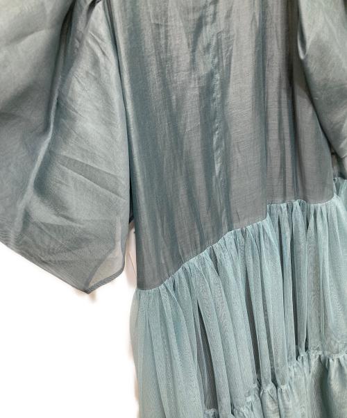 JILL STUART（ジルスチュアート）JILL STUART (ジルスチュアート) チュールオーガンジーレイヤードドレス ブルー サイズ:2の古着・服飾アイテム