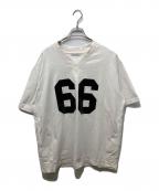 MAISON SPECIALメゾンスペシャル）の古着「Numbering Big V-neck Tee」｜ホワイト×ブラック