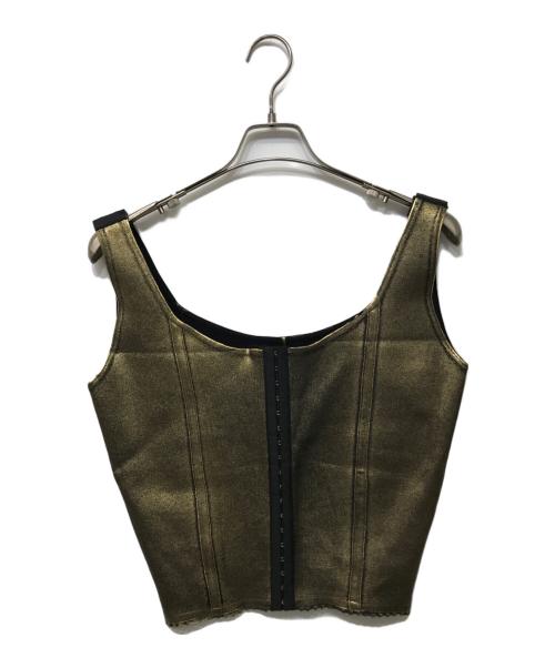 FRANGANT（フランゴン）FRANGANT (フランゴン) Foil corset ゴールド サイズ:FREEの古着・服飾アイテム
