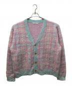jiedaジエダ）の古着「MOHAIR CHECKED CARDIGAN」｜ピンク×ブルー