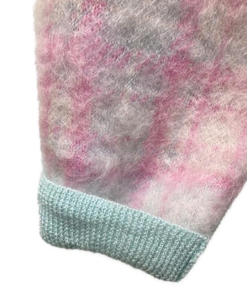 jieda（ジエダ）Jieda (ジエダ) MOHAIR CHECKED CARDIGAN ピンク×ブルー サイズ:Mの古着・服飾アイテム