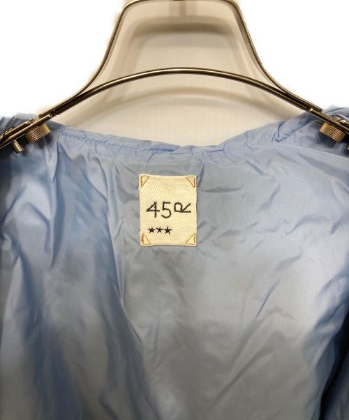 45R（フォーティファイブ・アール）45R (フォーティーファイブアール) ナイロンキルトの908フーディ ネイビー サイズ:Lの古着・服飾アイテム