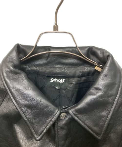 Schott（ショット）Schott (ショット) SHEEP LEATHER COACH JACKET ブラック サイズ:XLの古着・服飾アイテム