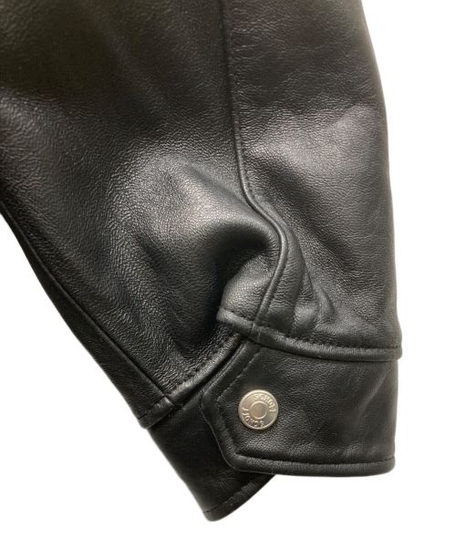 Schott（ショット）Schott (ショット) SHEEP LEATHER COACH JACKET ブラック サイズ:XLの古着・服飾アイテム