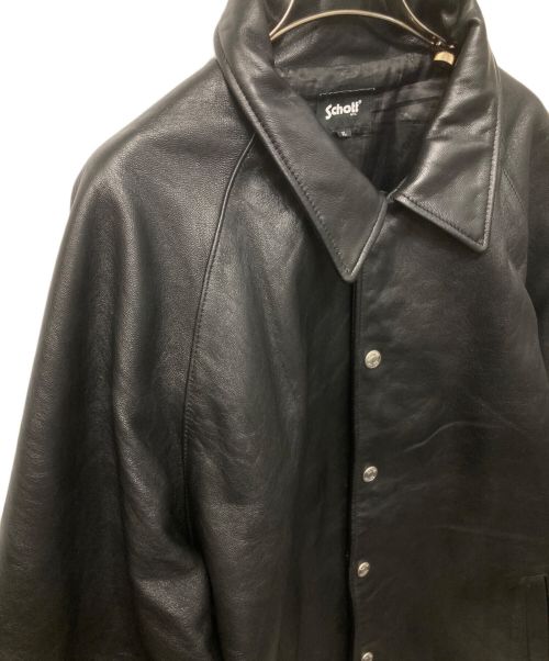 Schott（ショット）Schott (ショット) SHEEP LEATHER COACH JACKET ブラック サイズ:XLの古着・服飾アイテム