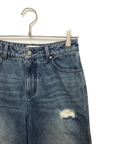 SOURPLUM（サワープラム）SOURPLUM (サワープラム) cat whisker torn jeans ブルー サイズ:XSの古着・服飾アイテム