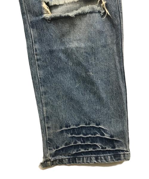 SOURPLUM（サワープラム）SOURPLUM (サワープラム) cat whisker torn jeans ブルー サイズ:XSの古着・服飾アイテム