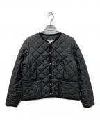 Traditional Weatherwearトラディショナルウェザーウェア）の古着「ARKLEY ノーカラーキルティングジャケット」｜ブラック