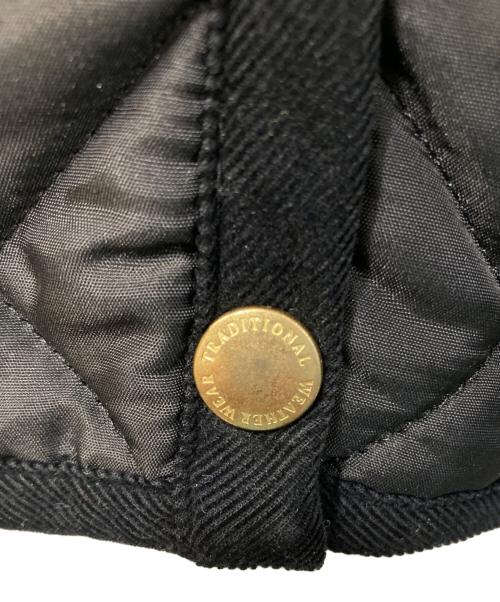 Traditional Weatherwear（トラディショナルウェザーウェア）Traditional Weatherwear (トラディショナルウェザーウェア) ARKLEY ノーカラーキルティングジャケット ブラック サイズ:34の古着・服飾アイテム