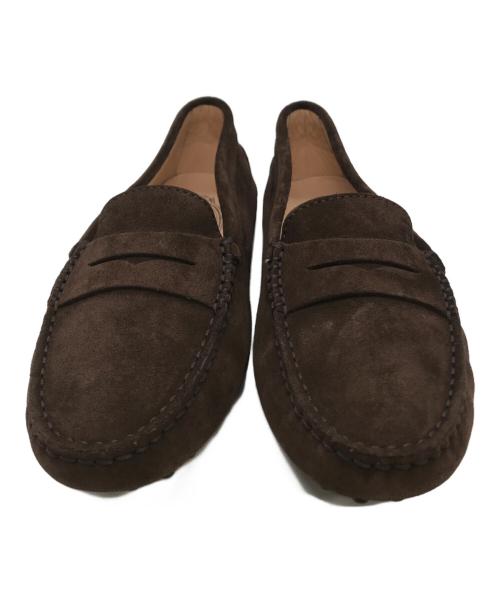 TOD'S（トッズ）TOD'S (トッズ) スウェードドライビングシューズ ブラウン サイズ:36の古着・服飾アイテム
