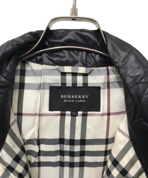 BURBERRY BLACK LABEL（バーバリーブラックレーベル）BURBERRY BLACK LABEL (バーバリーブラックレーベル) 裏地チェックダウンジャケット ブラック サイズ:SIZE Lの古着・服飾アイテム