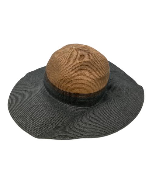 KAPITAL（キャピタル）KAPITAL (キャピタル) コンチョボタンストローハット ベージュ×グレーの古着・服飾アイテム