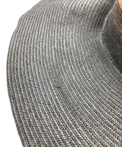 KAPITAL（キャピタル）KAPITAL (キャピタル) コンチョボタンストローハット ベージュ×グレーの古着・服飾アイテム