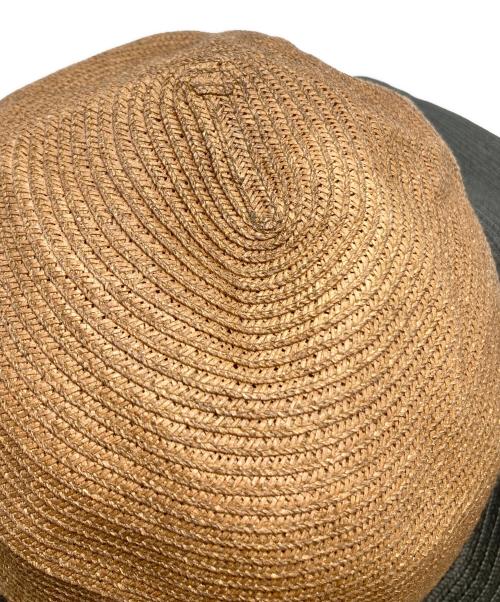 KAPITAL（キャピタル）KAPITAL (キャピタル) コンチョボタンストローハット ベージュ×グレーの古着・服飾アイテム