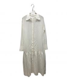 TODAYFUL（トゥデイフル）の古着「Sheerstripe Shirts Dress」｜ホワイト