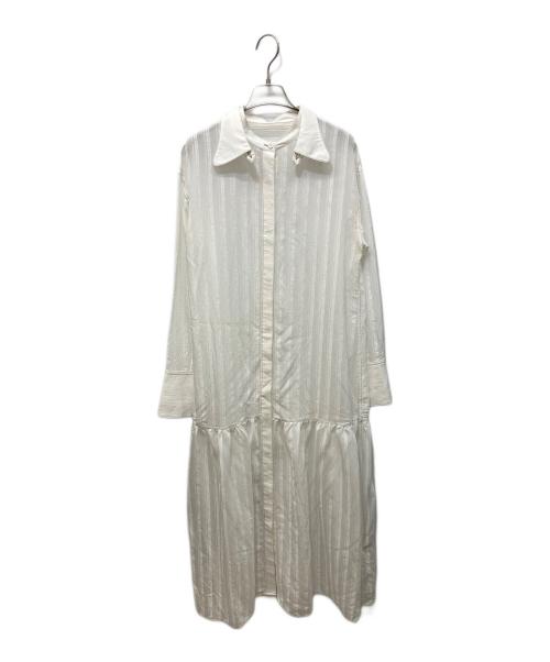 TODAYFUL（トゥデイフル）TODAYFUL (トゥデイフル) Sheerstripe Shirts Dress ホワイト サイズ:36の古着・服飾アイテム