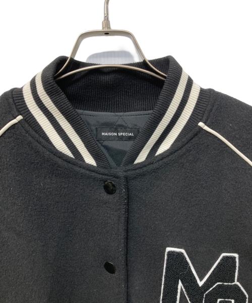 MAISON SPECIAL（メゾンスペシャル）MAISON SPECIAL (メゾンスペシャル) Varsity Jacket ブラック×ホワイト サイズ:FREEの古着・服飾アイテム