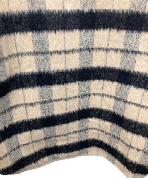 DANKE SCHON（ダンケ シェーン）Danke schon (ダンケ シェーン) BLINDHOOK SHAGGY SHIRTS ベージュ×ブラック サイズ:FREEの古着・服飾アイテム