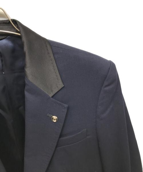 TOGA VIRILIS（トーガ ビリリース）TOGA VIRILIS (トーガ ビリリース) ネック切替テーラードジャケット ネイビー サイズ:44の古着・服飾アイテム