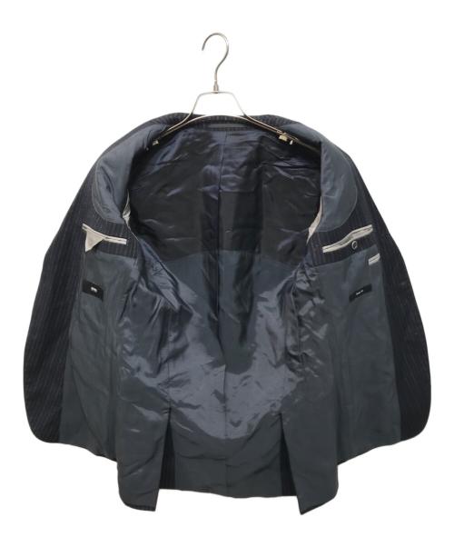 BOSS HUGO BOSS（ボス ヒューゴボス）BOSS HUGO BOSS (ボス ヒューゴボス) Supre110 ストライプセットアップスーツ ネイビー サイズ:44の古着・服飾アイテム