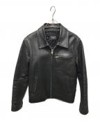 HORN WORKSホーンワークス）の古着「オールドシングルライダースジャケット」｜ブラック