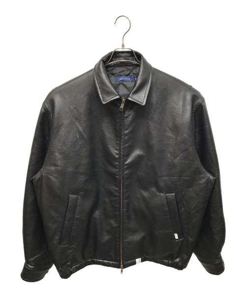 NAUTICA（ノーティカ）NAUTICA (ノーティカ) フェイクレザージャケット ブラック サイズ:XXLの古着・服飾アイテム