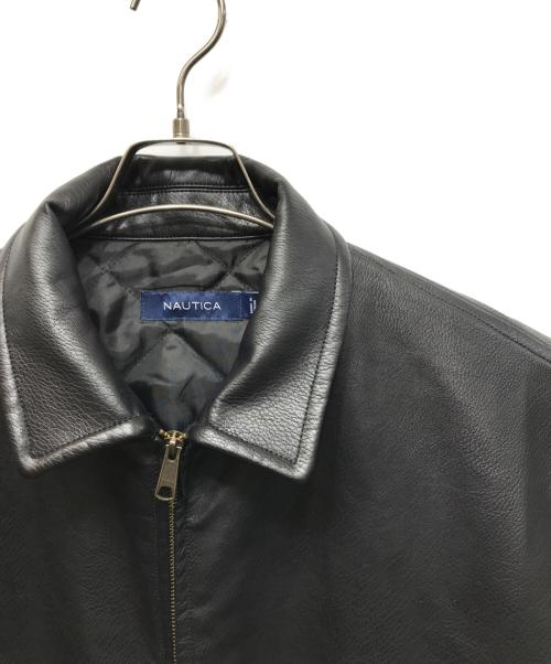 NAUTICA（ノーティカ）NAUTICA (ノーティカ) フェイクレザージャケット ブラック サイズ:XXLの古着・服飾アイテム
