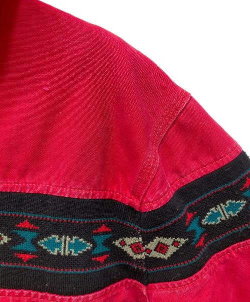 CarHartt（カーハート）CarHartt (カーハート) ネイティブ切替アクティブジャケット レッド サイズ:不明の古着・服飾アイテム