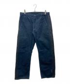 adidasアディダス）の古着「サイドラインワークパンツ」｜ネイビー