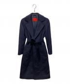 MAX&Co.マックスアンドコー）の古着「RUNAWAY ベルテッドガウンコート」｜ネイビー