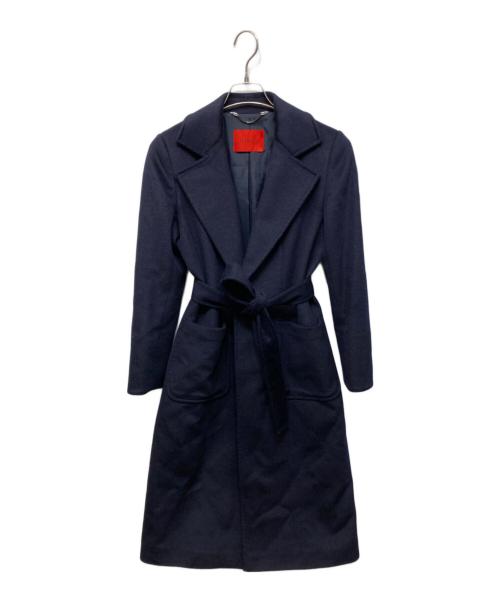 MAX&Co.（マックスアンドコー）MAX&Co. (マックスアンドコー) RUNAWAY ベルテッドガウンコート ネイビー サイズ:３８の古着・服飾アイテム