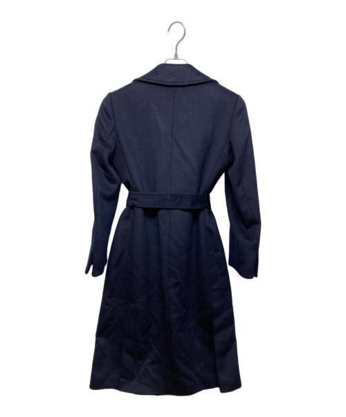 MAX&Co.（マックスアンドコー）MAX&Co. (マックスアンドコー) RUNAWAY ベルテッドガウンコート ネイビー サイズ:３８の古着・服飾アイテム